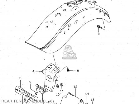 REAR FENDER (MODEL X) - VS1400GLP 2000 (Y)