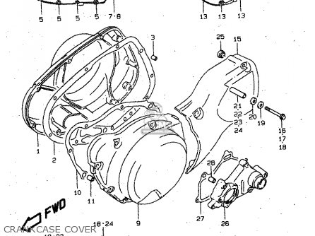 CRANKCASE COVER - VS1400GLP 2000 (Y)
