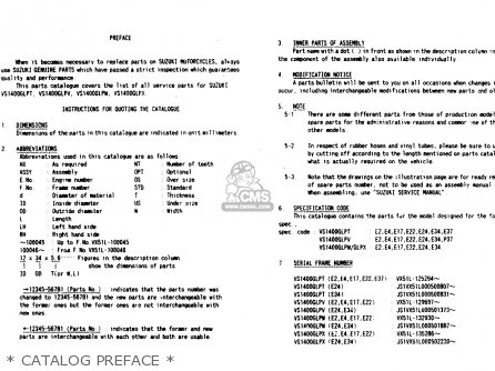 * CATALOG PREFACE * - VS1400GLP 2000 (Y)