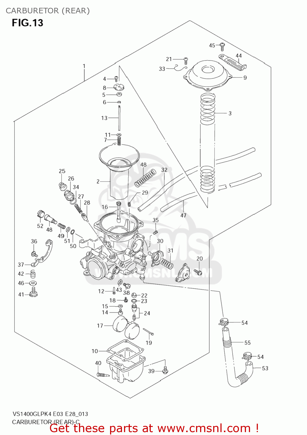 CARBURETOR (REAR) VS1400GLP BOULEVARD S83 2005 (K5) CALIFORNIA (E33)