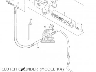 CLUTCH CYLINDER (MODEL K4) - VS1400GLP BOULEVARD S83 2005 (K5) CALIFORNIA (E33)