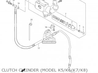 CLUTCH CYLINDER (MODEL K5/K6/K7/K8) - VS1400GLP BOULEVARD S83 2005 (K5) CALIFORNIA (E33)