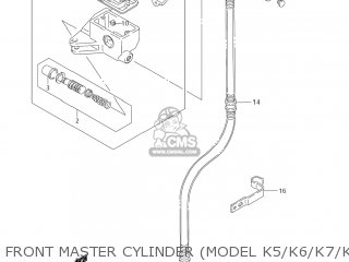 FRONT MASTER CYLINDER (MODEL K5/K6/K7/K8) - VS1400GLP BOULEVARD S83 2005 (K5) CALIFORNIA (E33)