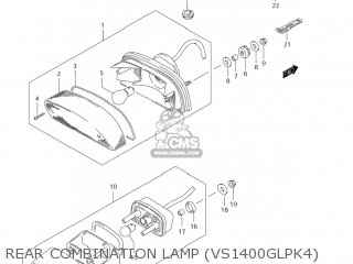 REAR COMBINATION LAMP (VS1400GLPK4) - VS1400GLP BOULEVARD S83 2005 (K5) CALIFORNIA (E33)