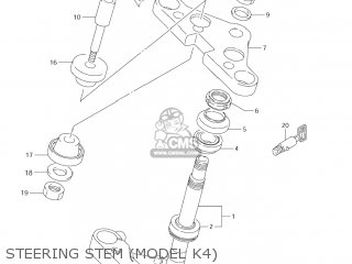 STEERING STEM (MODEL K4) - VS1400GLP BOULEVARD S83 2005 (K5) CALIFORNIA (E33)