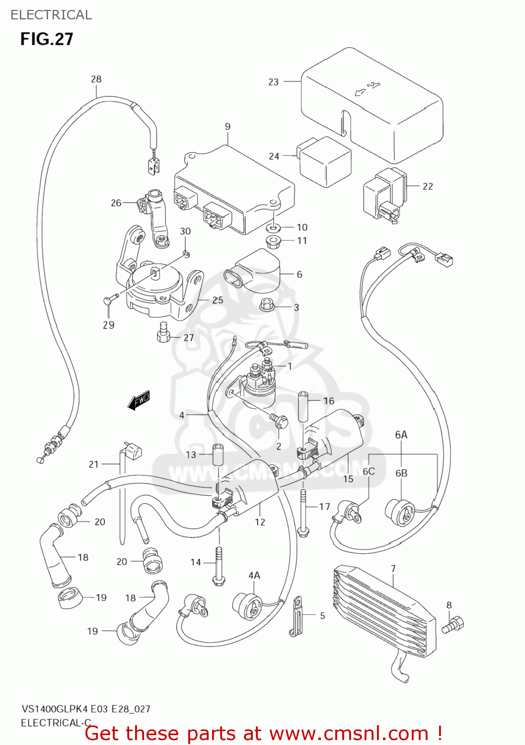 ELECTRICAL VS1400GLP BOULEVARD S83 2006 (K6) CALIFORNIA (E33)