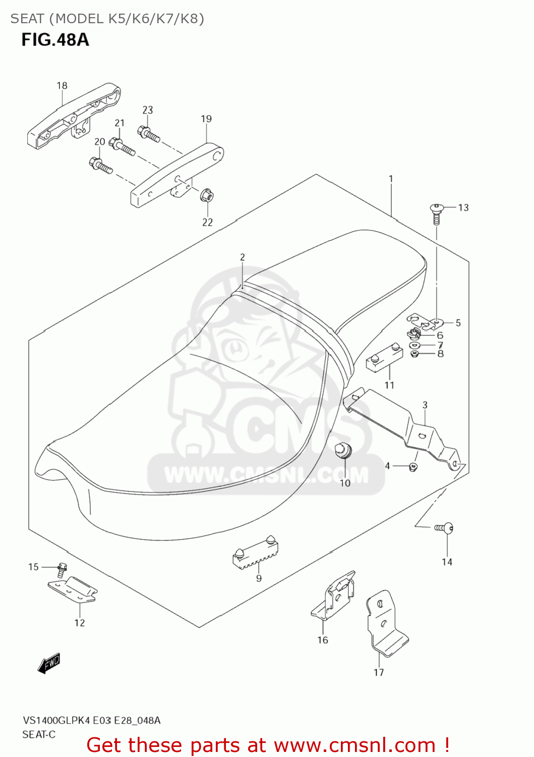 SEAT (MODEL K5/K6/K7/K8) VS1400GLP BOULEVARD S83 2006 (K6) CALIFORNIA (E33)