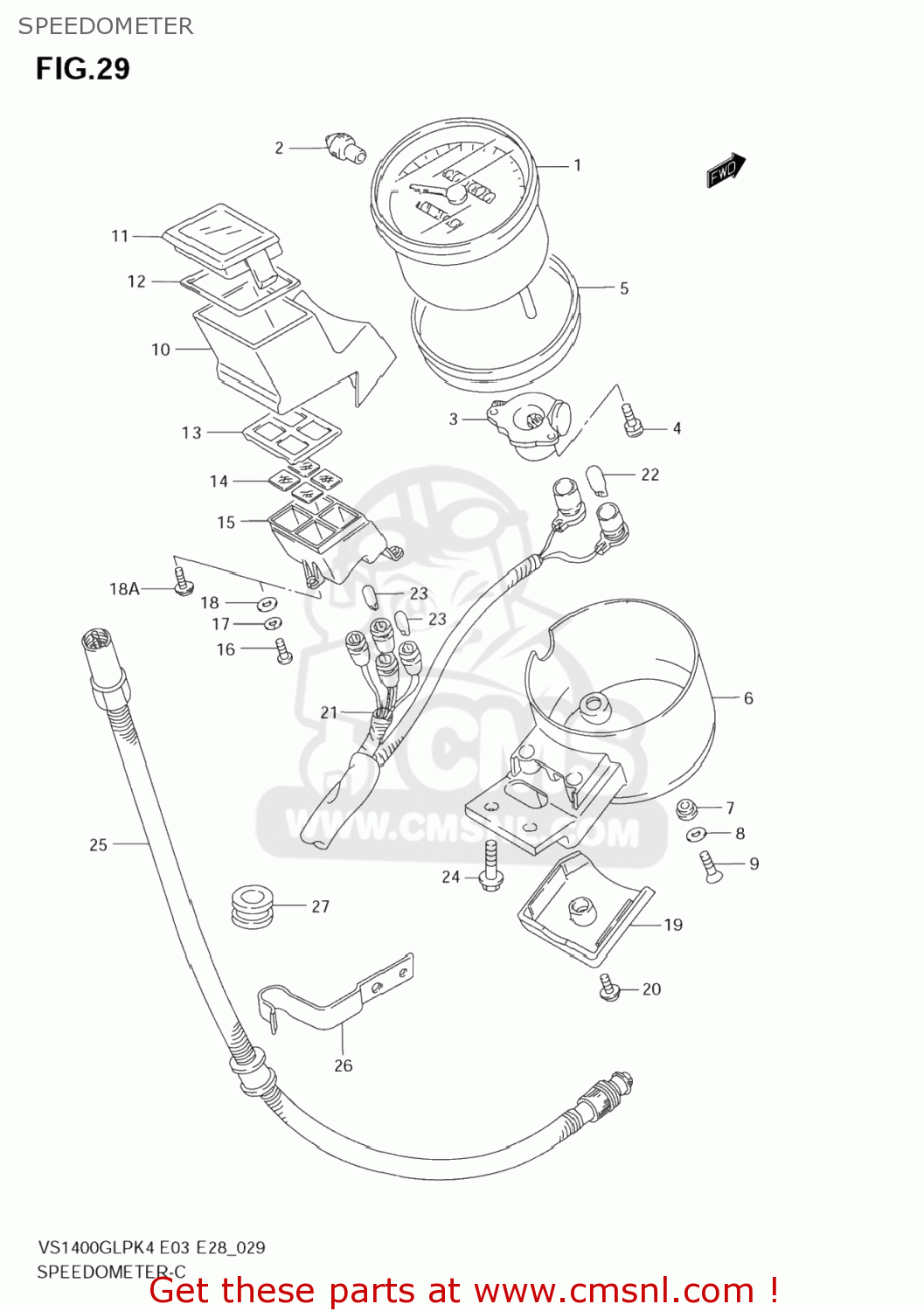 SPEEDOMETER VS1400GLP BOULEVARD S83 2006 (K6) CALIFORNIA (E33)