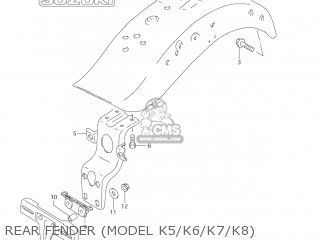 REAR FENDER (MODEL K5/K6/K7/K8) - VS1400GLP BOULEVARD S83 2006 (K6) CALIFORNIA (E33)