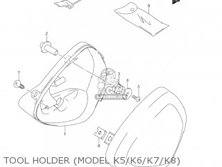 TOOL HOLDER (MODEL K5/K6/K7/K8) - VS1400GLP BOULEVARD S83 2006 (K6) CALIFORNIA (E33)