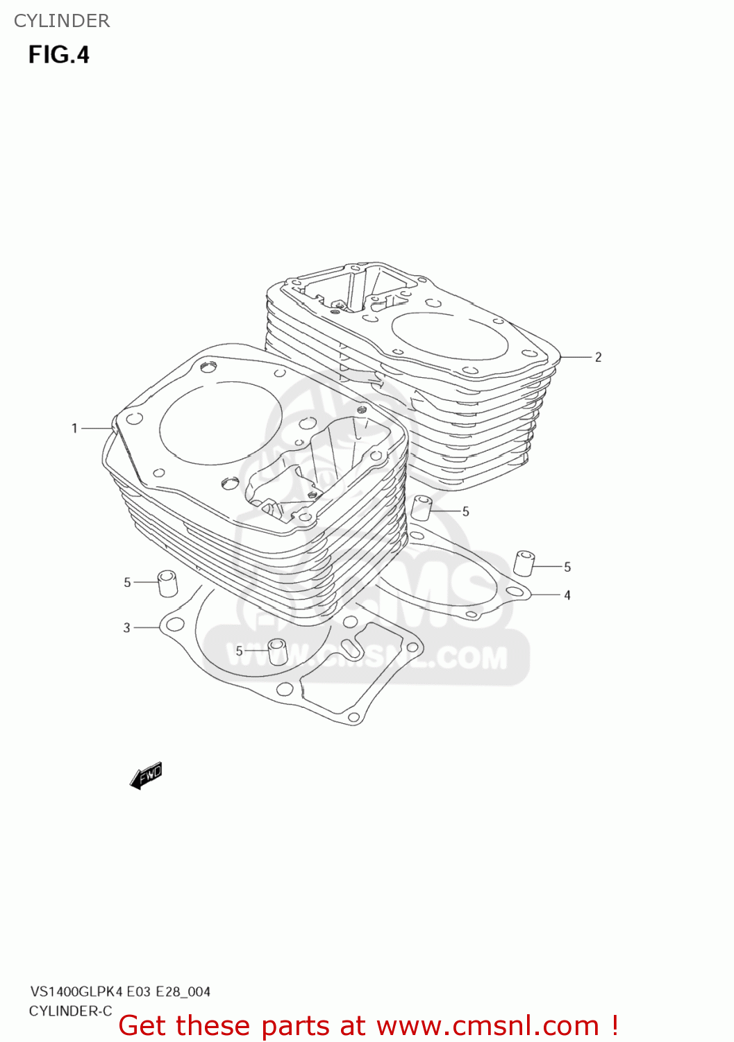 CYLINDER VS1400GLP BOULEVARD S83 2007 (K7) CALIFORNIA (E33)