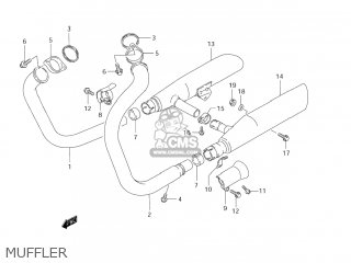 MUFFLER - VS1400GLP BOULEVARD S83 2007 (K7) CALIFORNIA (E33)