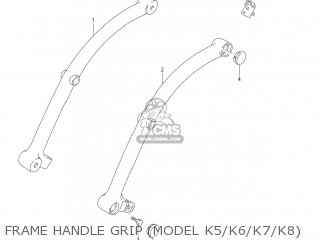 FRAME HANDLE GRIP (MODEL K5/K6/K7/K8) - VS1400GLP BOULEVARD S83 2008 (K8) CALIFORNIA (E33)