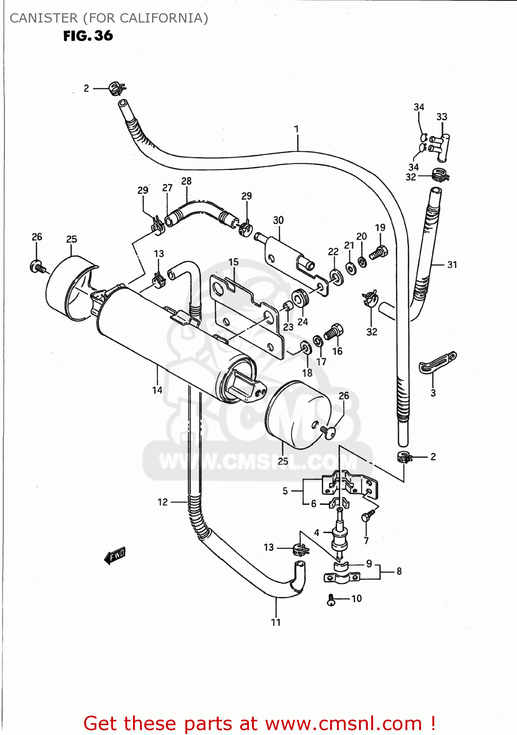 CANISTER (FOR CALIFORNIA) VS1400GLP INTRUDER 1987 (H) USA (E03)