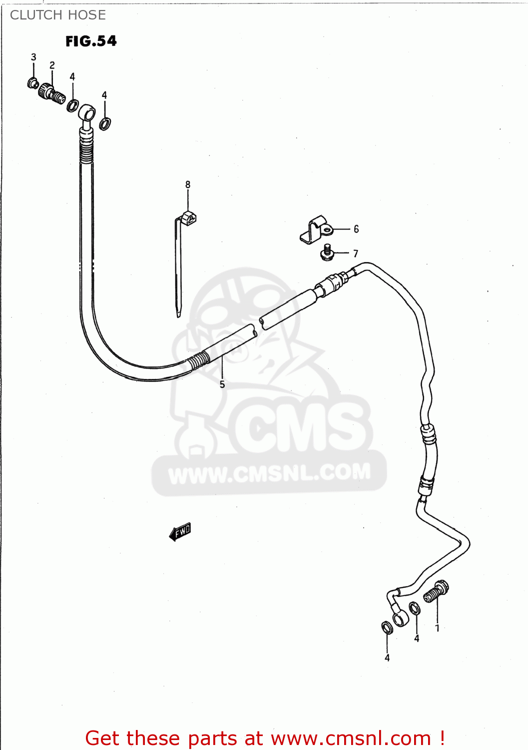CLUTCH HOSE VS1400GLP INTRUDER 1987 (H) USA (E03)
