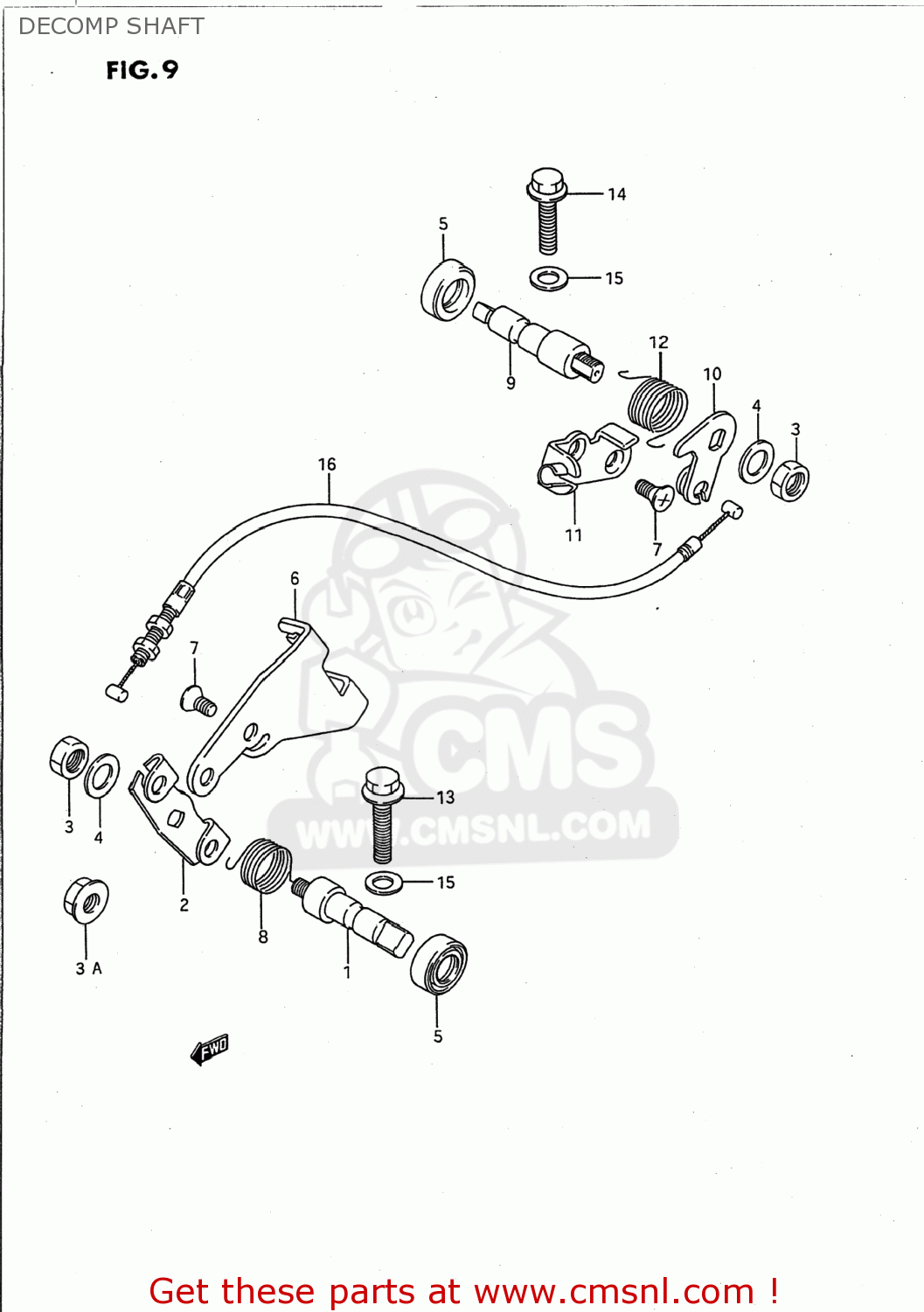 DECOMP SHAFT VS1400GLP INTRUDER 1987 (H) USA (E03)