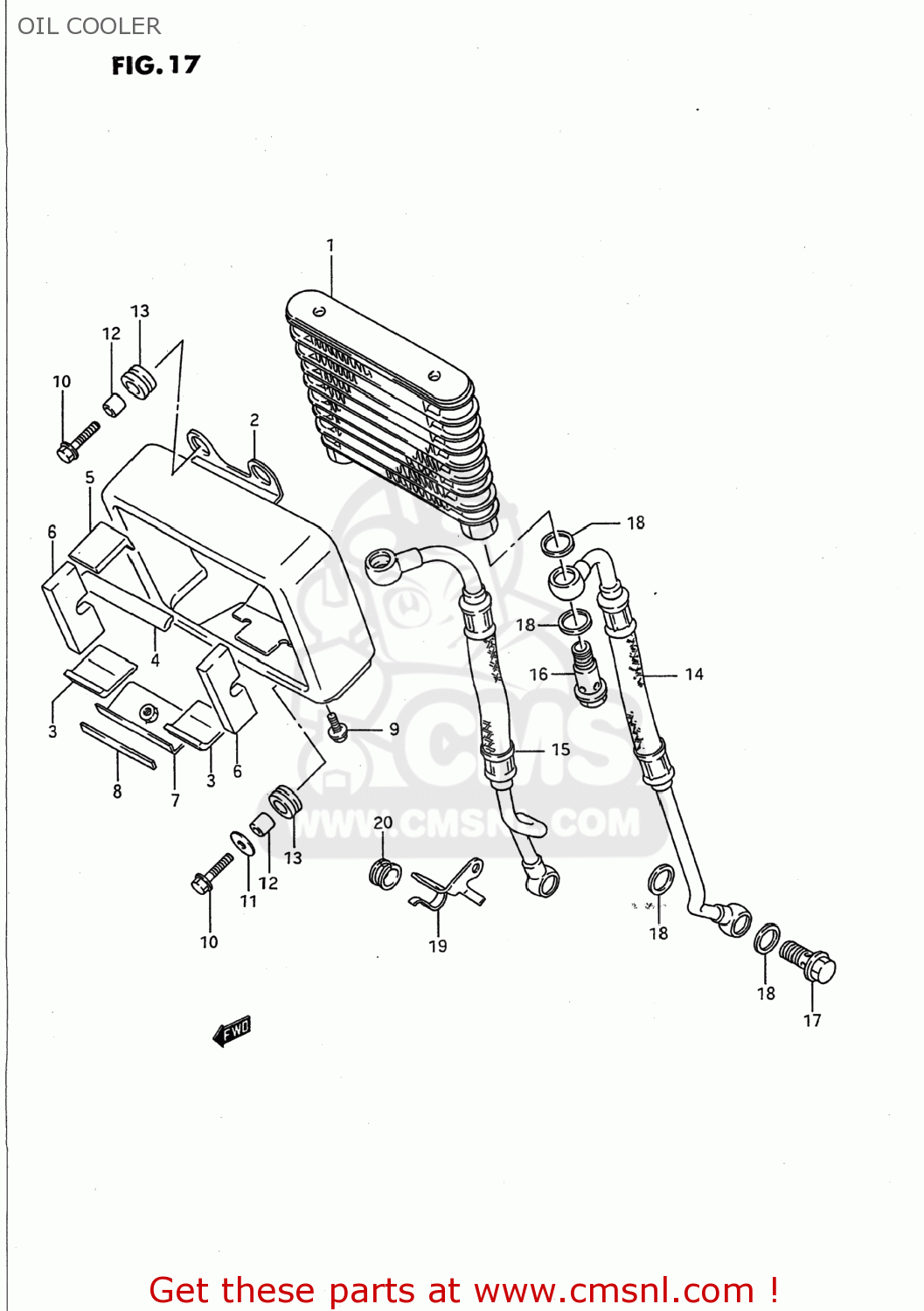 OIL COOLER VS1400GLP INTRUDER 1987 (H) USA (E03)