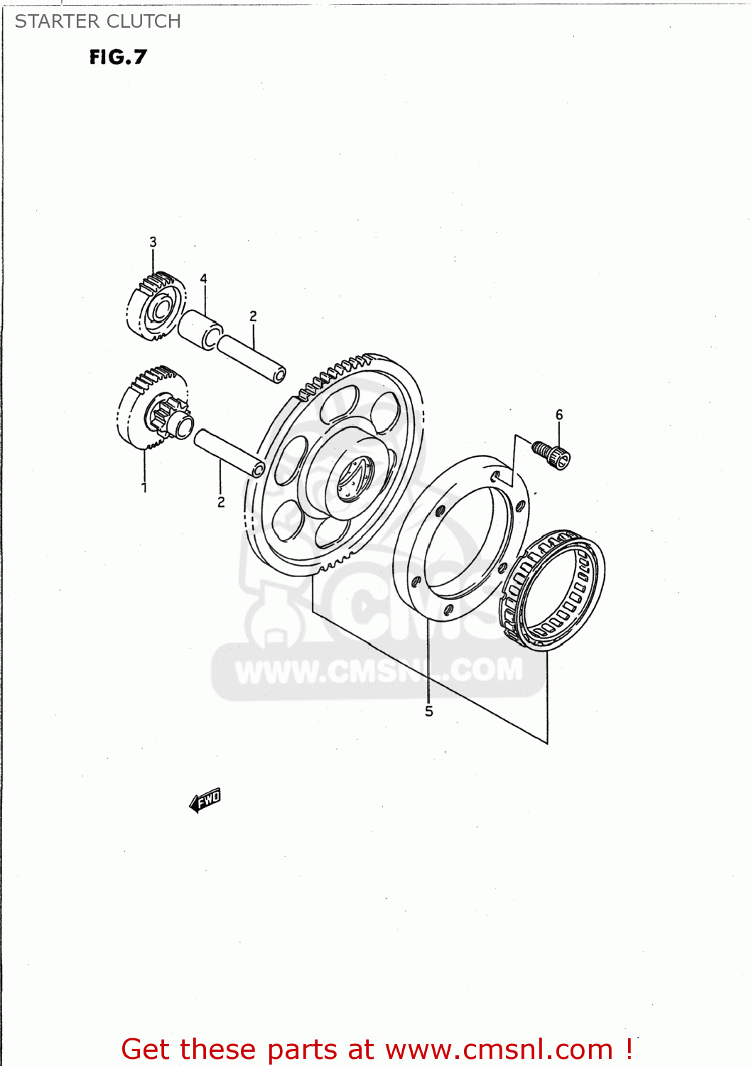 STARTER CLUTCH VS1400GLP INTRUDER 1987 (H) USA (E03)