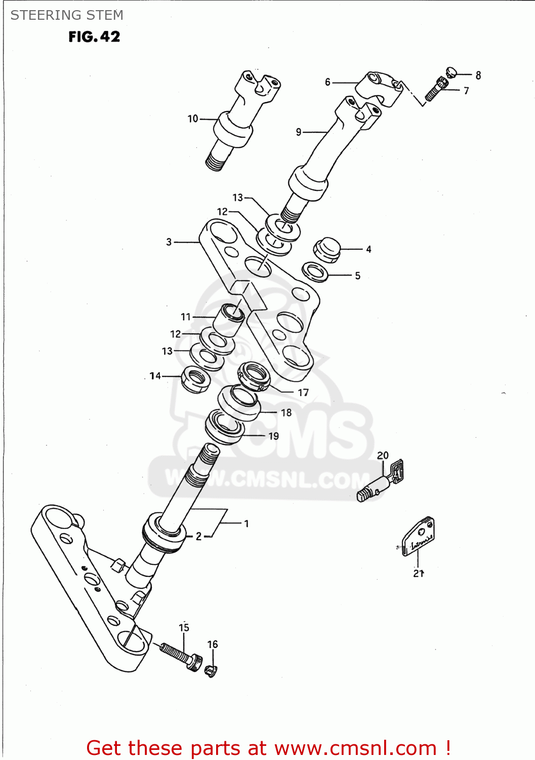 STEERING STEM VS1400GLP INTRUDER 1987 (H) USA (E03)