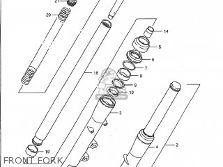 FRONT FORK - VS1400GLP INTRUDER 1987 (H) USA (E03)