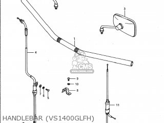 HANDLEBAR (VS1400GLFH) - VS1400GLP INTRUDER 1987 (H) USA (E03)
