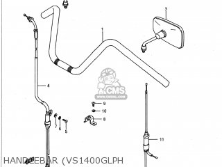 HANDLEBAR (VS1400GLPH - VS1400GLP INTRUDER 1987 (H) USA (E03)