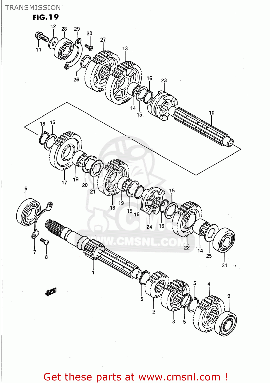 TRANSMISSION VS1400GLP INTRUDER 1988 (J) USA (E03)