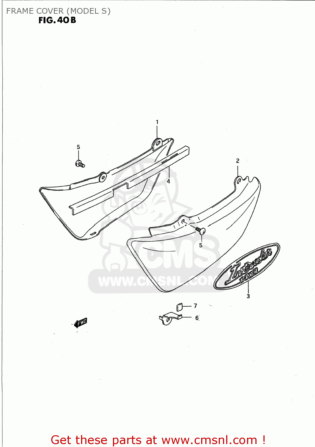 FRAME COVER (MODEL S) VS1400GLP INTRUDER 1989 (K) USA (E03)