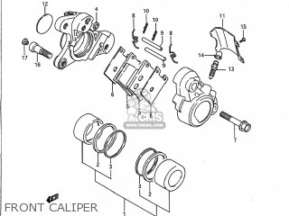 FRONT CALIPER - VS1400GLP INTRUDER 1989 (K) USA (E03)