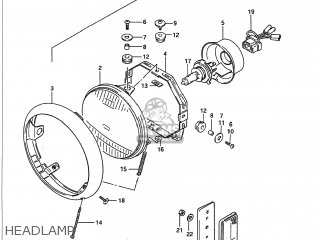 HEADLAMP - VS1400GLP INTRUDER 1989 (K) USA (E03)