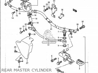 REAR MASTER CYLINDER - VS1400GLP INTRUDER 1989 (K) USA (E03)