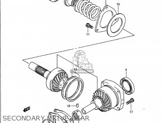 SECONDARY DRIVE GEAR - VS1400GLP INTRUDER 1989 (K) USA (E03)
