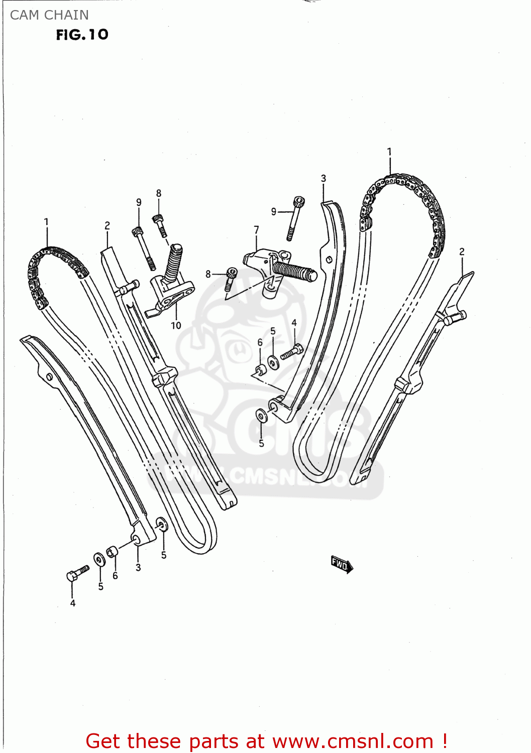 CAM CHAIN VS1400GLP INTRUDER 1990 (L) USA (E03)
