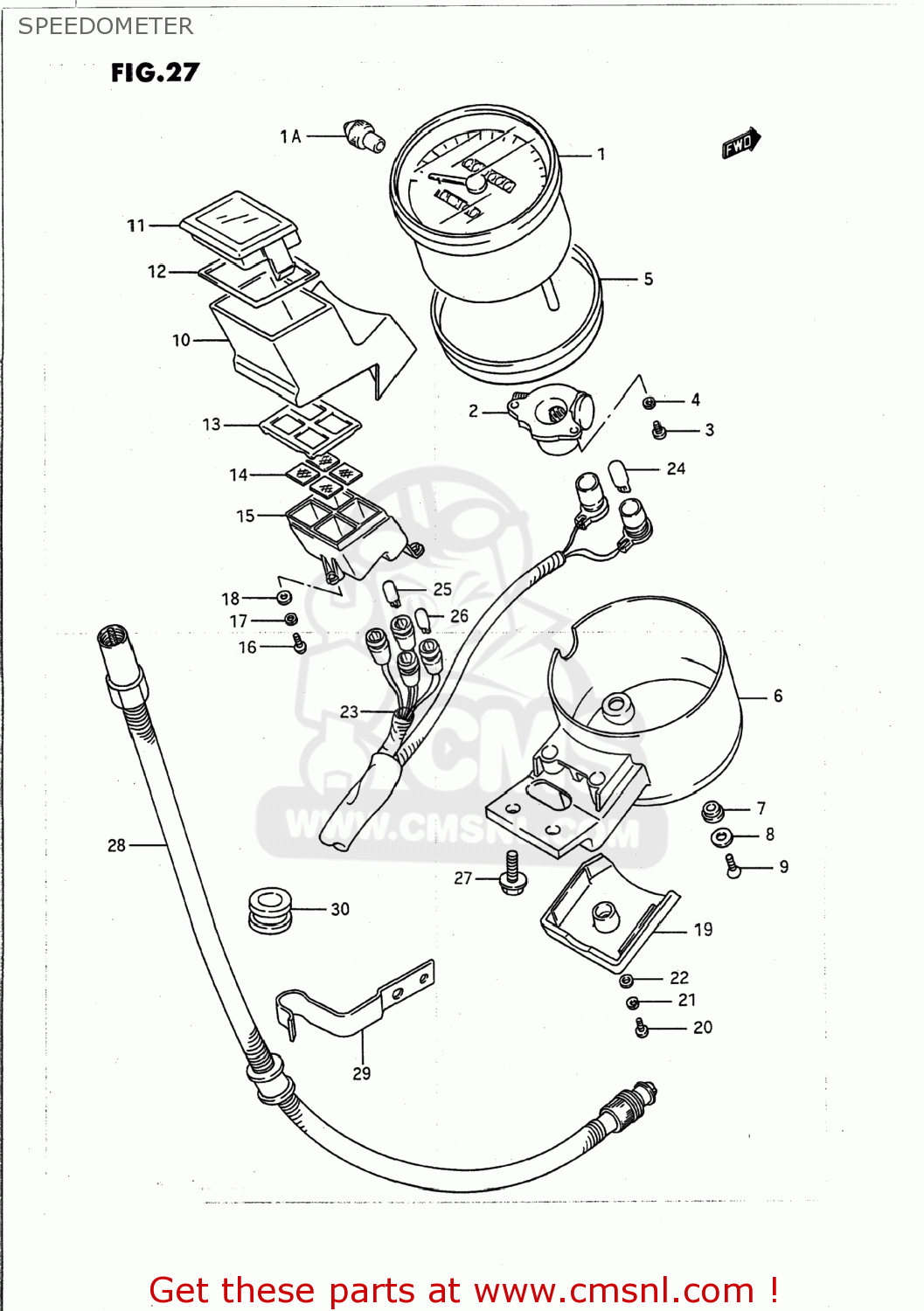 SPEEDOMETER VS1400GLP INTRUDER 1990 (L) USA (E03)
