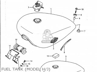 FUEL TANK (MODEL H/J) - VS1400GLP INTRUDER 1990 (L) USA (E03)