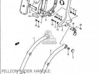 PILLION RIDER HANDLE - VS1400GLP INTRUDER 1990 (L) USA (E03)