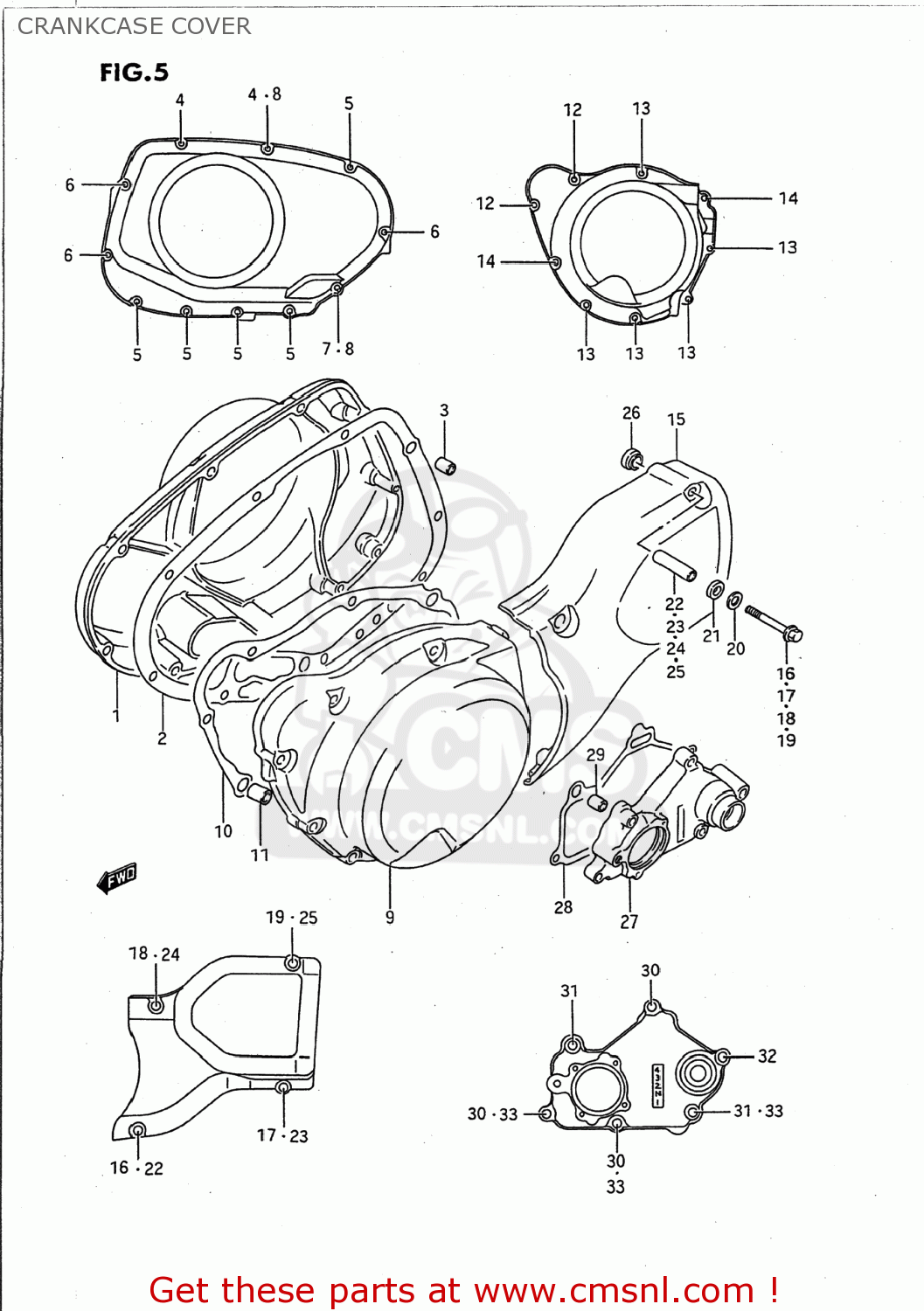 CRANKCASE COVER VS1400GLP INTRUDER 1991 (M) USA (E03)