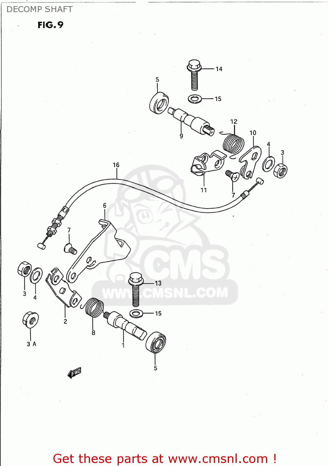 DECOMP SHAFT VS1400GLP INTRUDER 1991 (M) USA (E03)