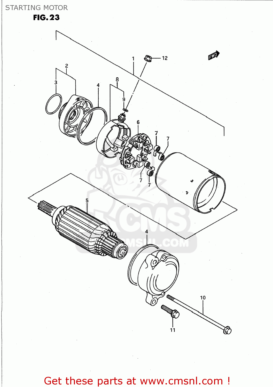 STARTING MOTOR VS1400GLP INTRUDER 1991 (M) USA (E03)
