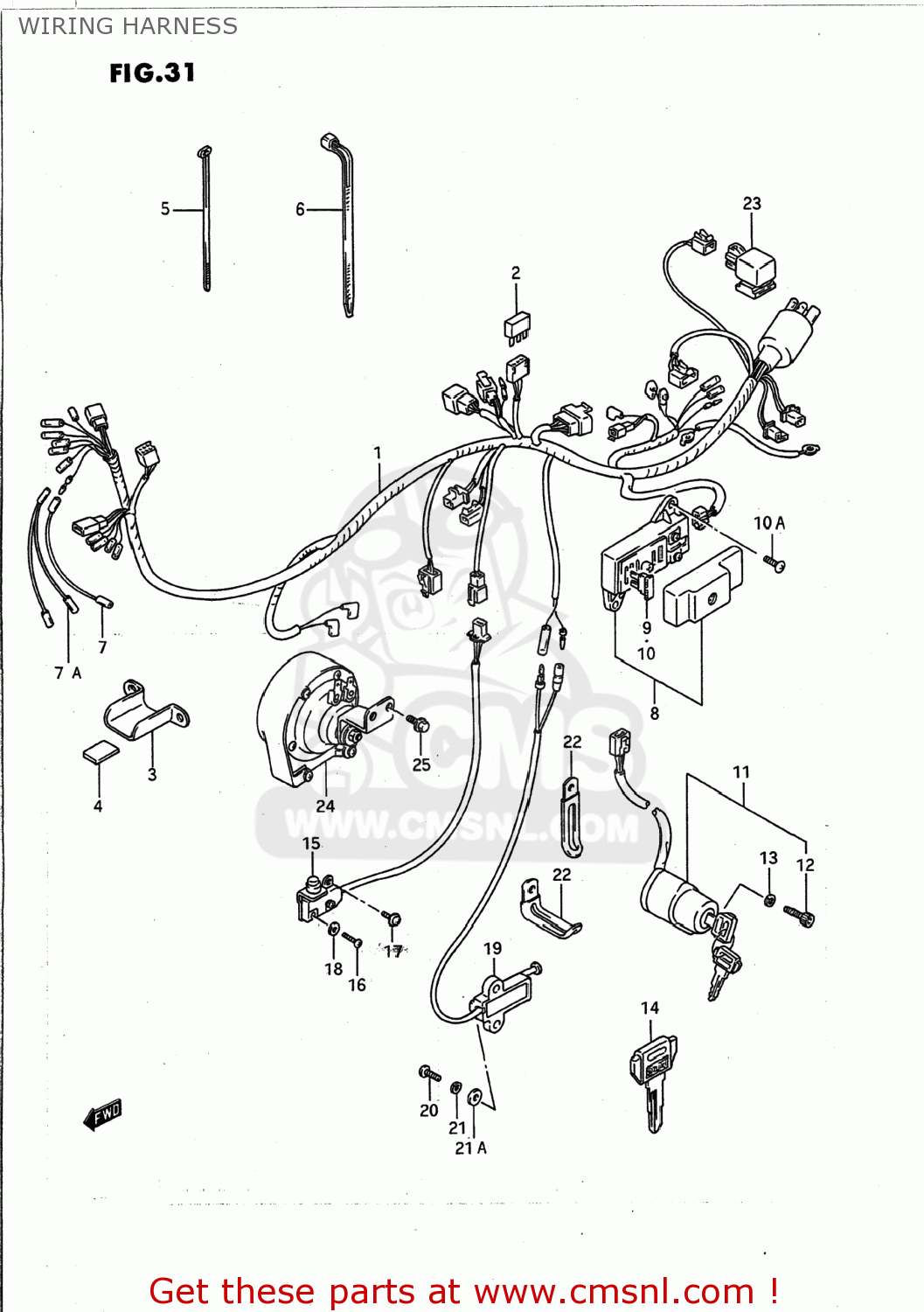 WIRING HARNESS VS1400GLP INTRUDER 1991 (M) USA (E03)