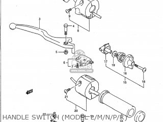 HANDLE SWITCH (MODEL L/M/N/P/R) - VS1400GLP INTRUDER 1991 (M) USA (E03)
