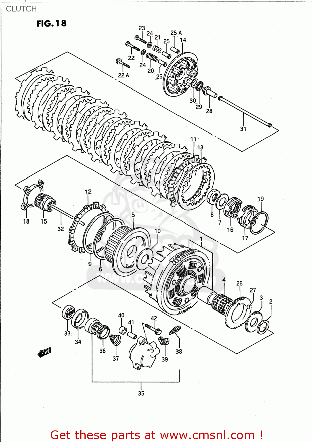 CLUTCH VS1400GLP INTRUDER 1992 (N) USA (E03)