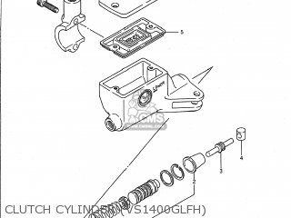 CLUTCH CYLINDER (VS1400GLFH) - VS1400GLP INTRUDER 1992 (N) USA (E03)
