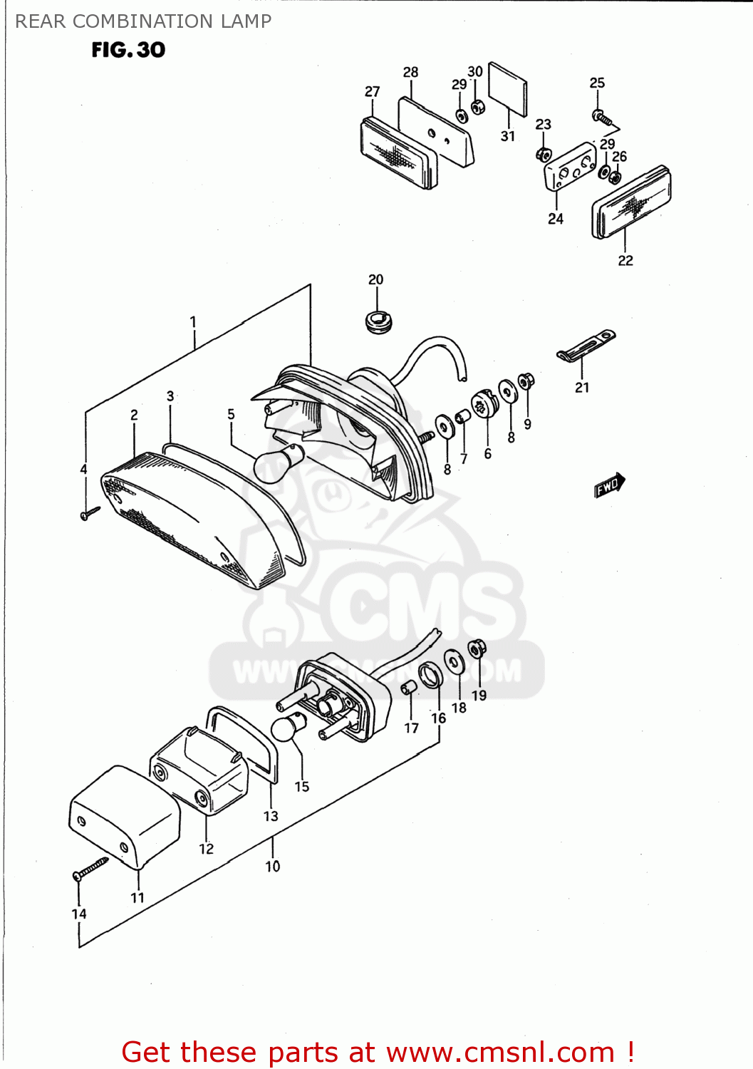REAR COMBINATION LAMP VS1400GLP INTRUDER 1993 (P) USA (E03)