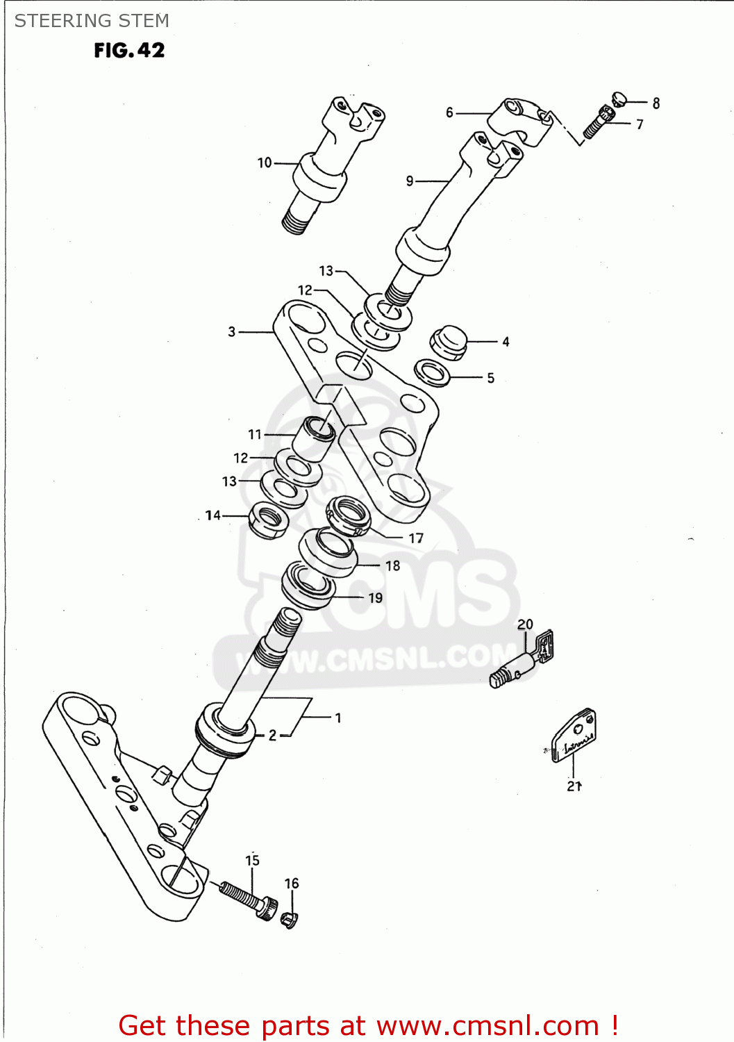 STEERING STEM VS1400GLP INTRUDER 1993 (P) USA (E03)