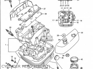CYLINDER HEAD (FRONT) - VS1400GLP INTRUDER 1993 (P) USA (E03)