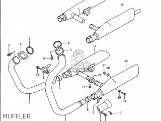 MUFFLER - VS1400GLP INTRUDER 1993 (P) USA (E03)