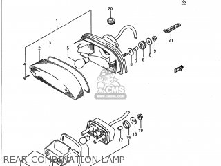 REAR COMBINATION LAMP - VS1400GLP INTRUDER 1993 (P) USA (E03)