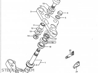 STEERING STEM - VS1400GLP INTRUDER 1993 (P) USA (E03)