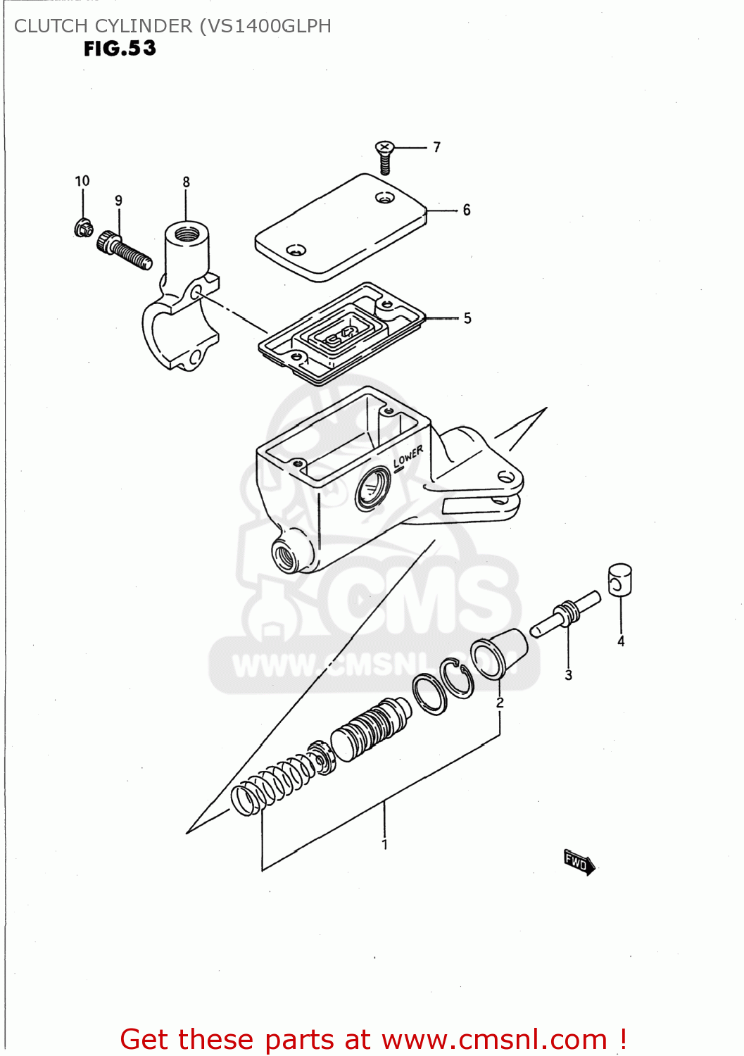 CLUTCH CYLINDER (VS1400GLPH VS1400GLP INTRUDER 1994 (R) USA (E03)